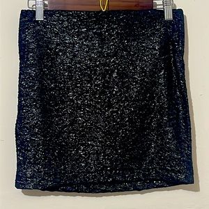 Black, shimmer, BCBG skirt, size small